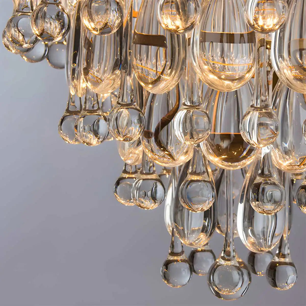 flairel Droplet Crystal Chandelier for Dining Room