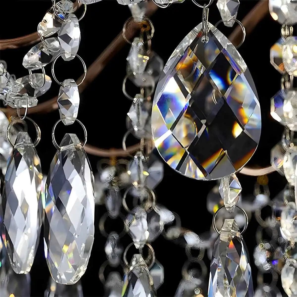flairel French Vintage Crystal Ceiling Chandelier