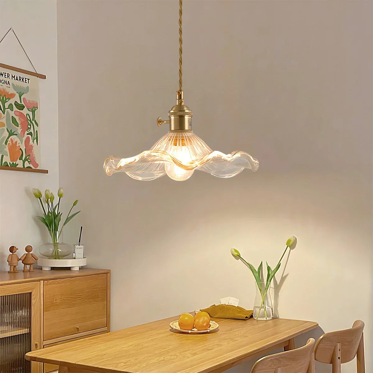 flairel Isabel Glass Pendant Light for Kitchen Island