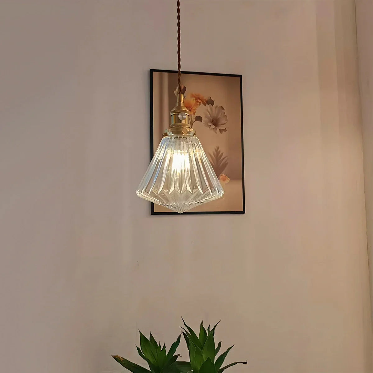 flairel Isabel Glass Pendant Light for Kitchen Island
