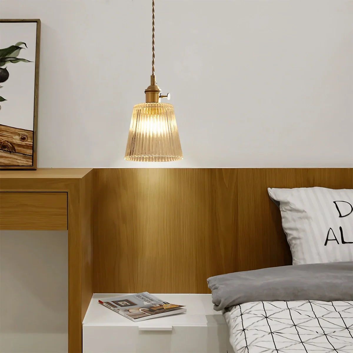 flairel Isabel Glass Pendant Light for Kitchen Island