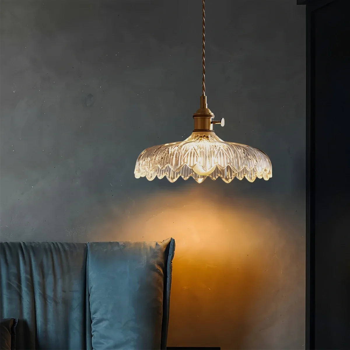 flairel Isabel Glass Pendant Light for Kitchen Island