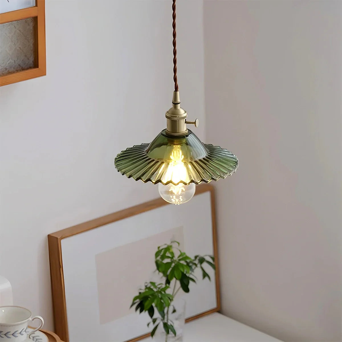flairel Isabel Glass Pendant Light for Kitchen Island