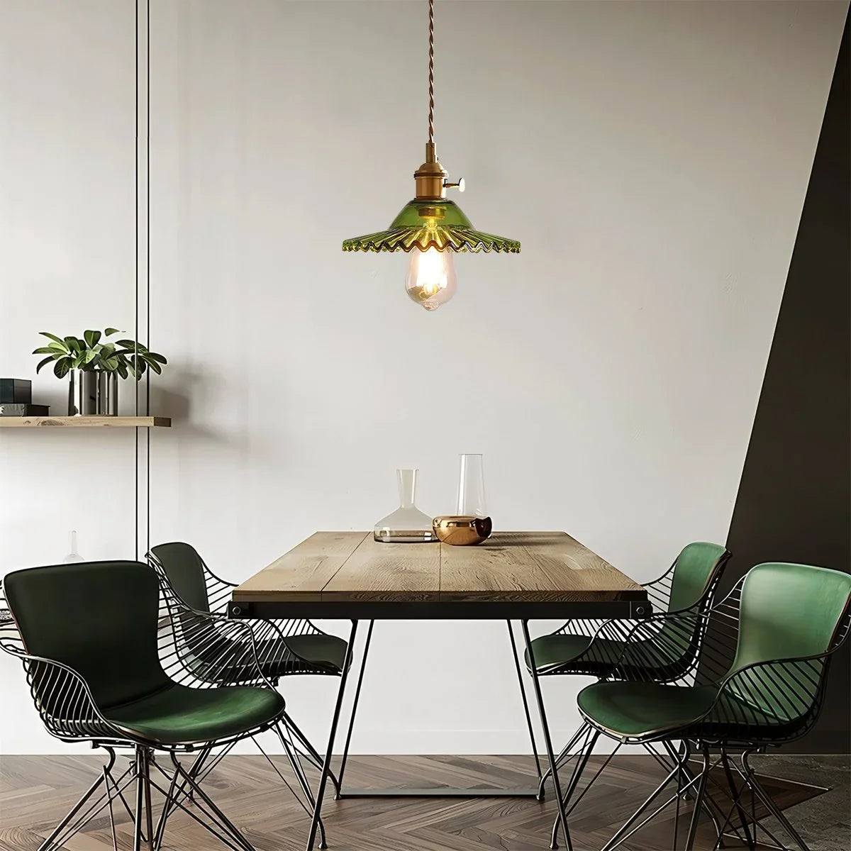 flairel Isabel Glass Pendant Light for Kitchen Island