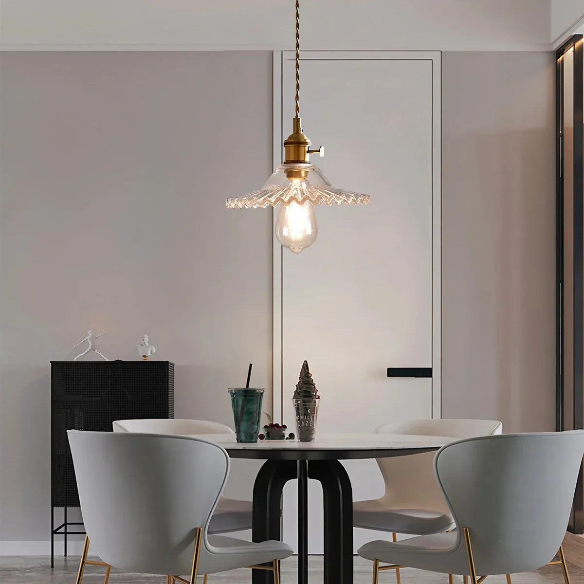 flairel Isabel Glass Pendant Light for Kitchen Island
