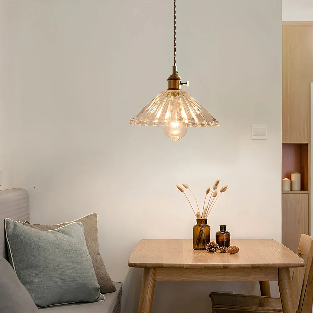 flairel Isabel Glass Pendant Light for Kitchen Island
