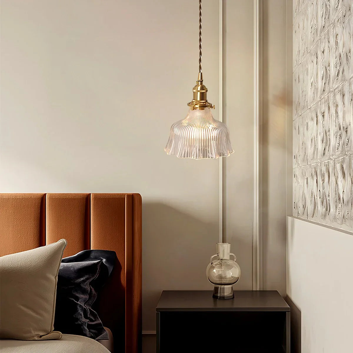 flairel Isabel Glass Pendant Light for Kitchen Island