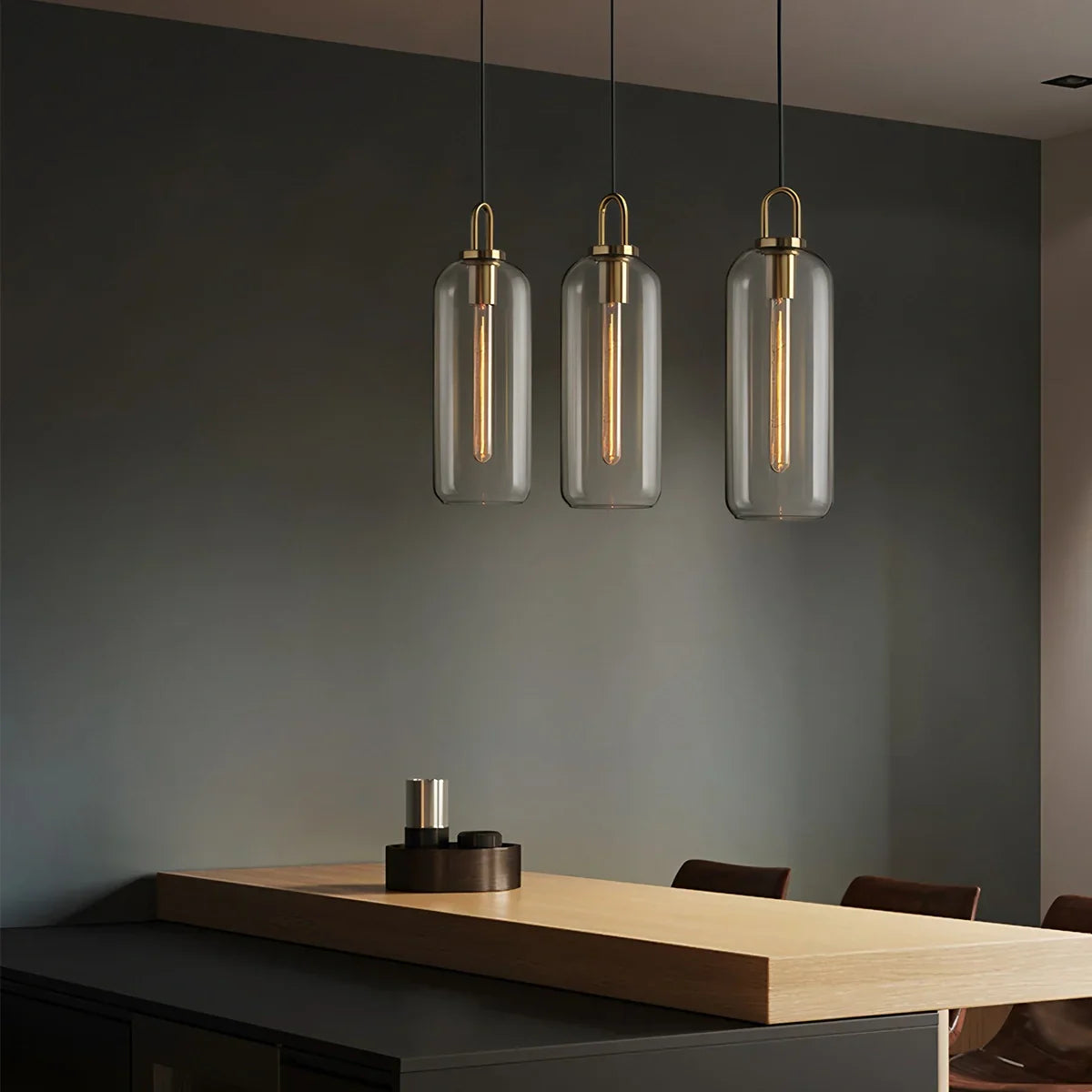 flairel Kanani Frosted Glass Pendant Light for Kitchen