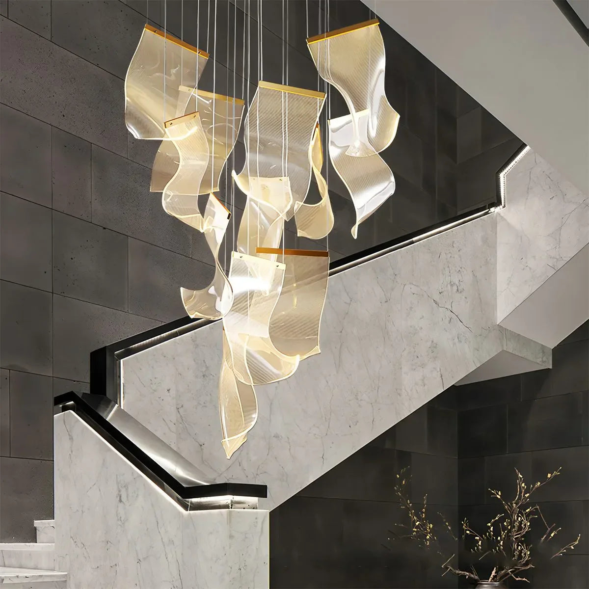 flairel Light Luxury Art Large Chandelier