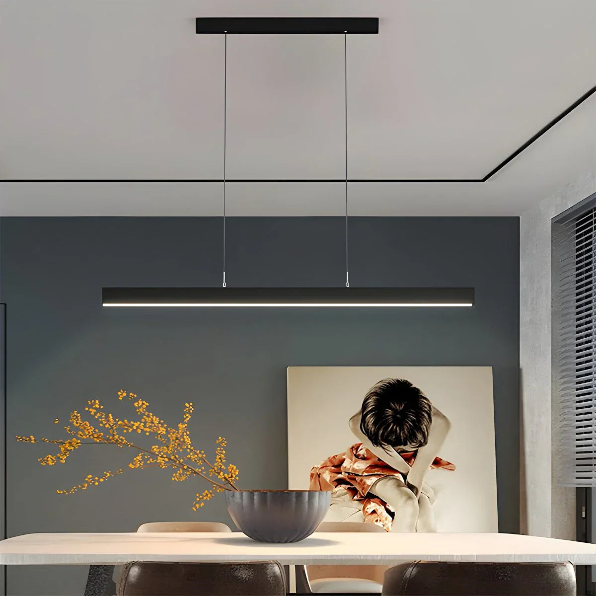 flairel Modern Linear Pendant Light for Kitchen Island