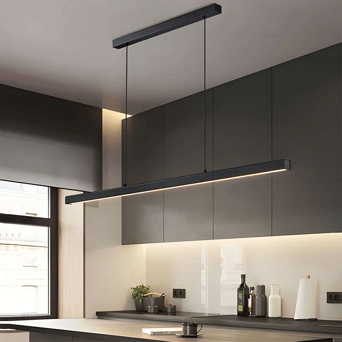 flairel Modern Linear Pendant Light for Kitchen Island