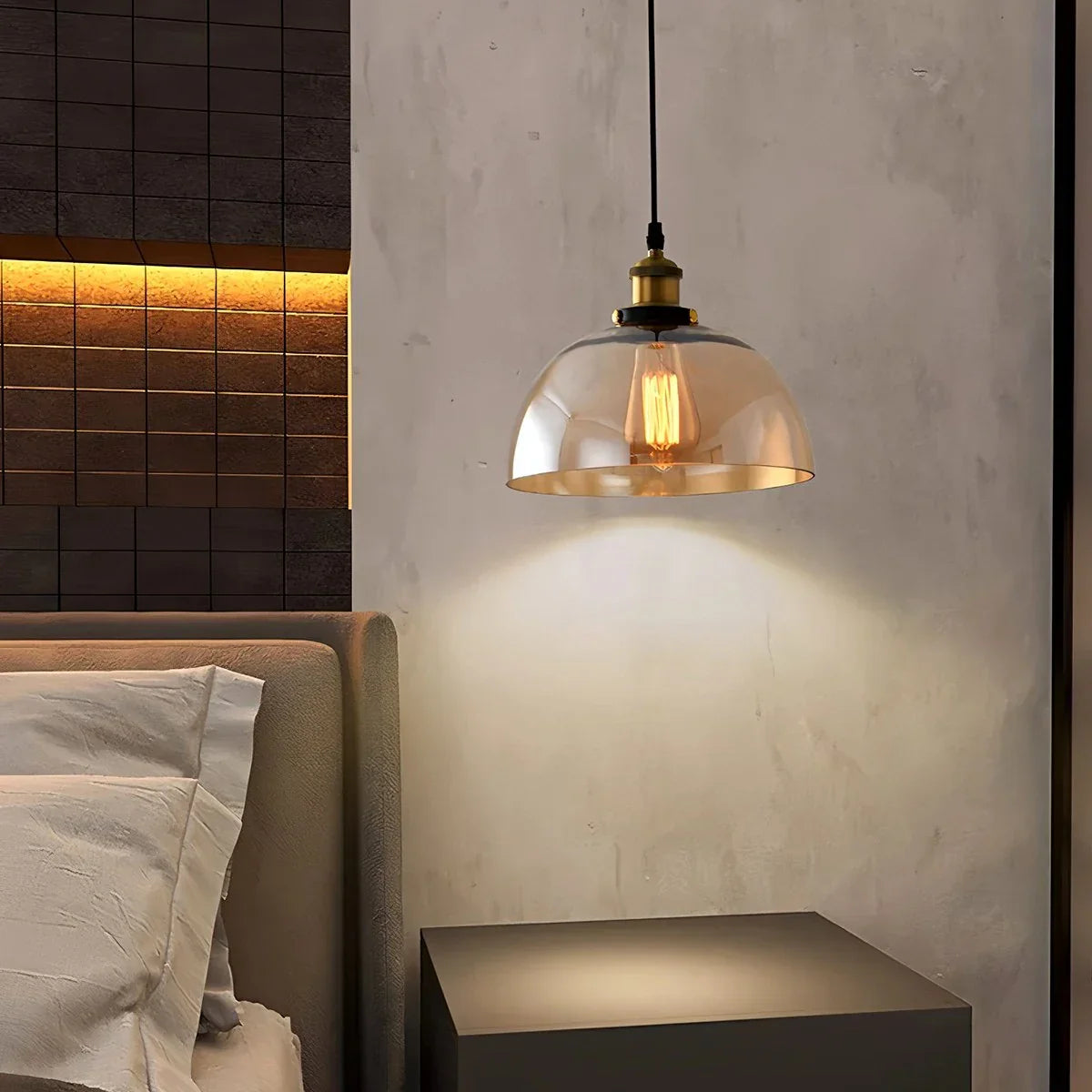 flairel Mabel Glass Pendant Light for Kitchen Island