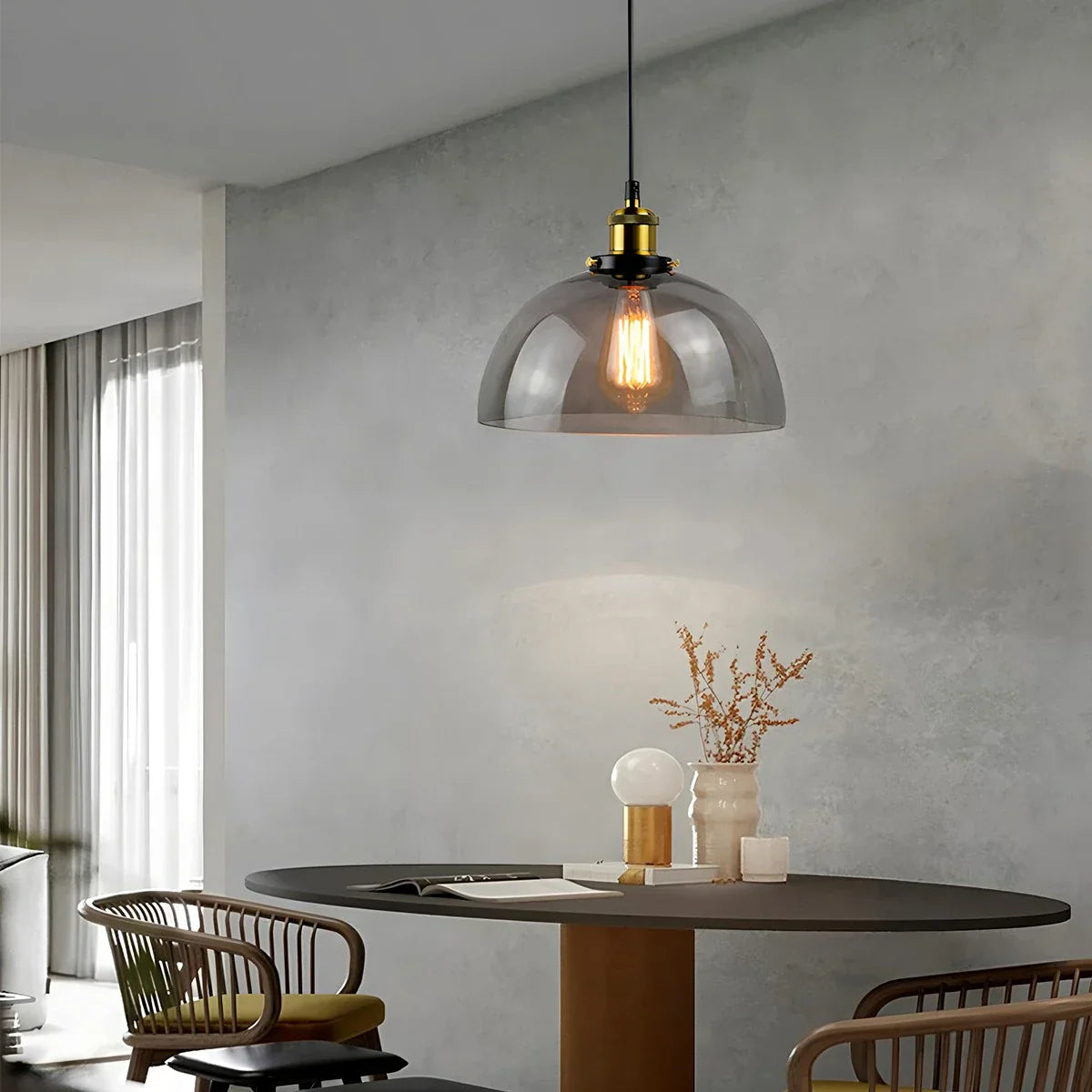flairel Mabel Glass Pendant Light for Kitchen Island