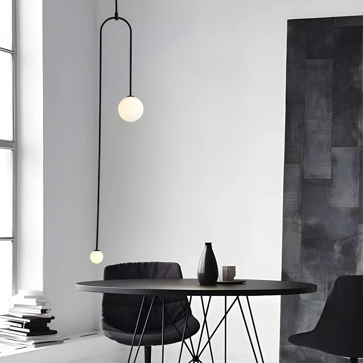 flairel Minimalist Linear Metal Chandelier