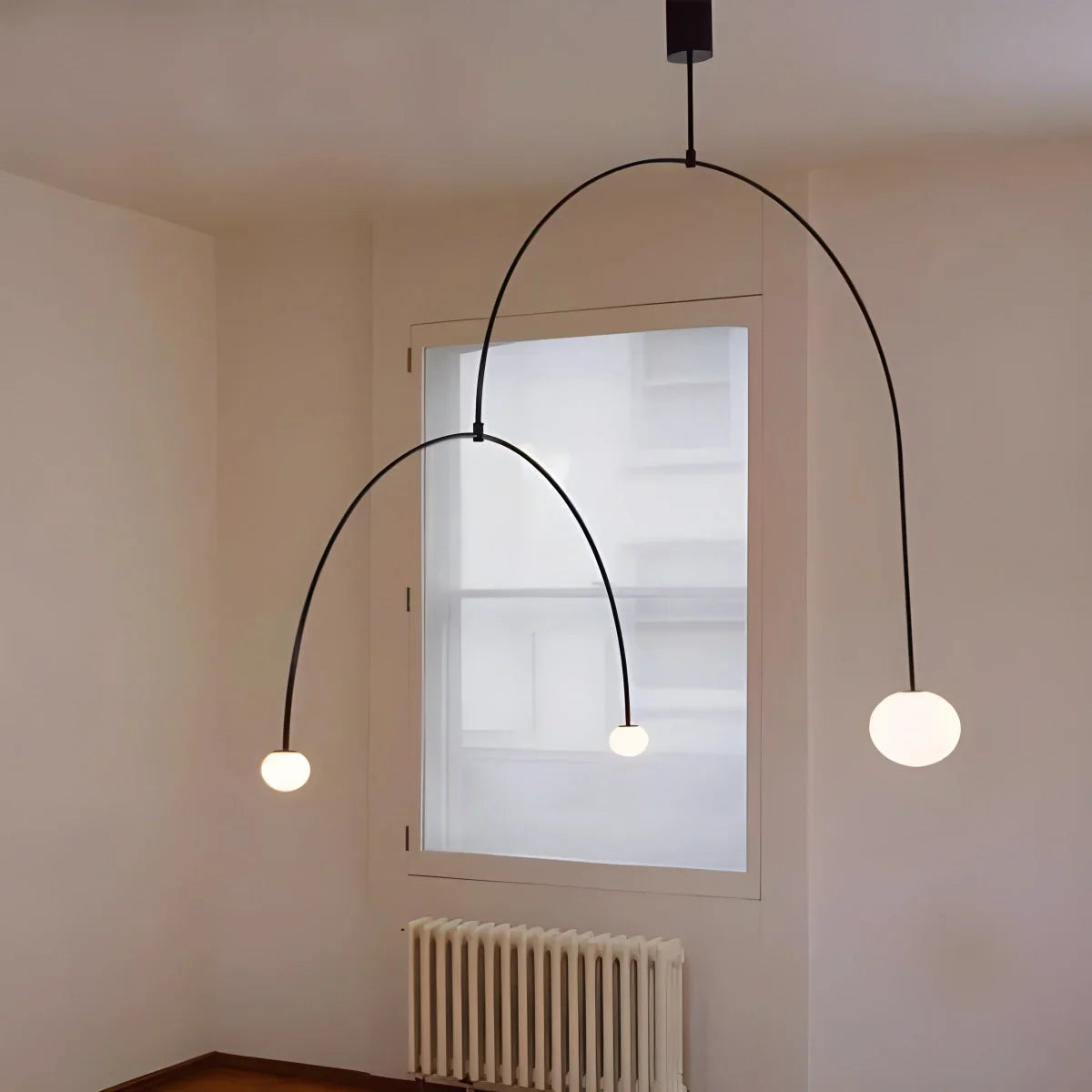 flairel Minimalist Linear Metal Chandelier
