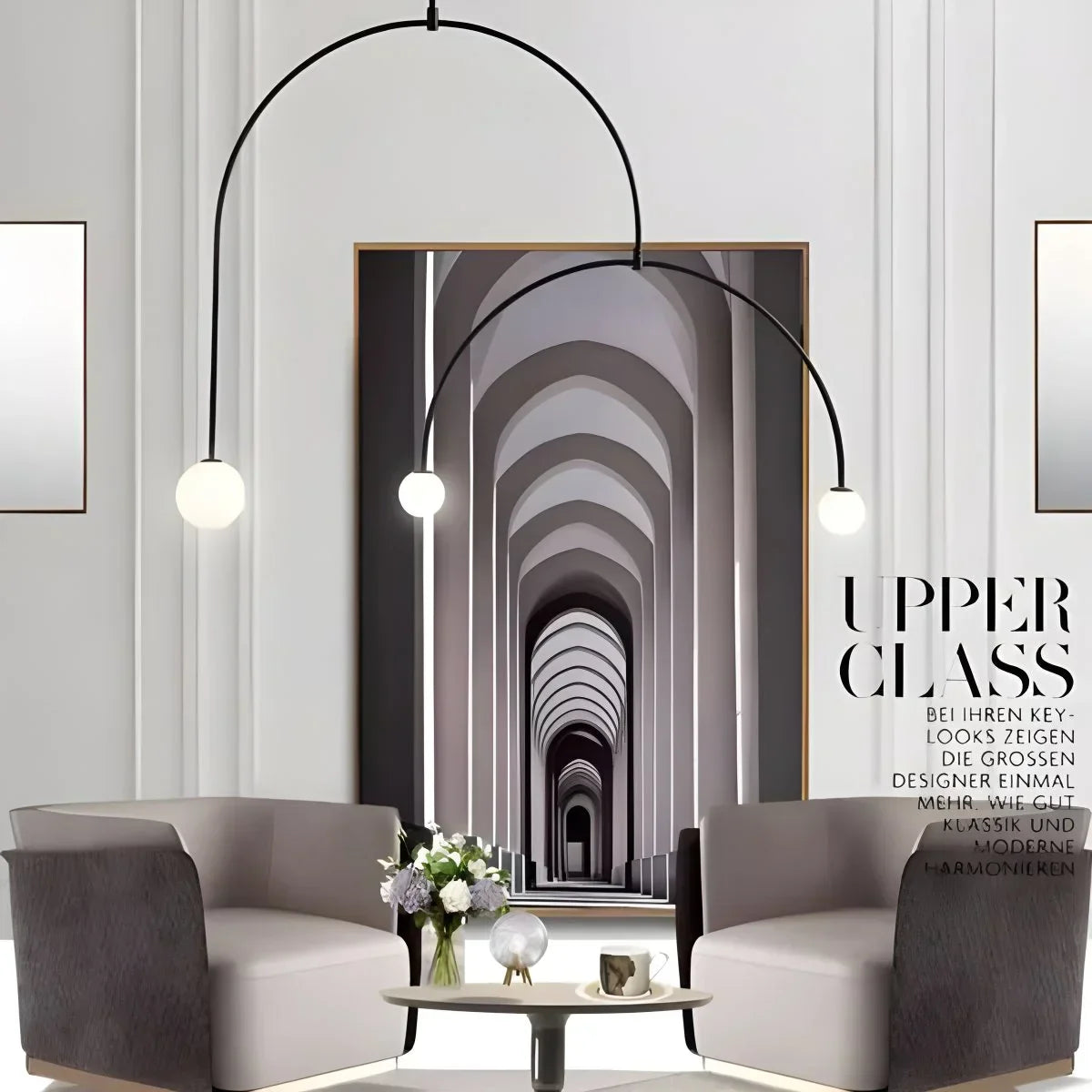 flairel Minimalist Linear Metal Chandelier