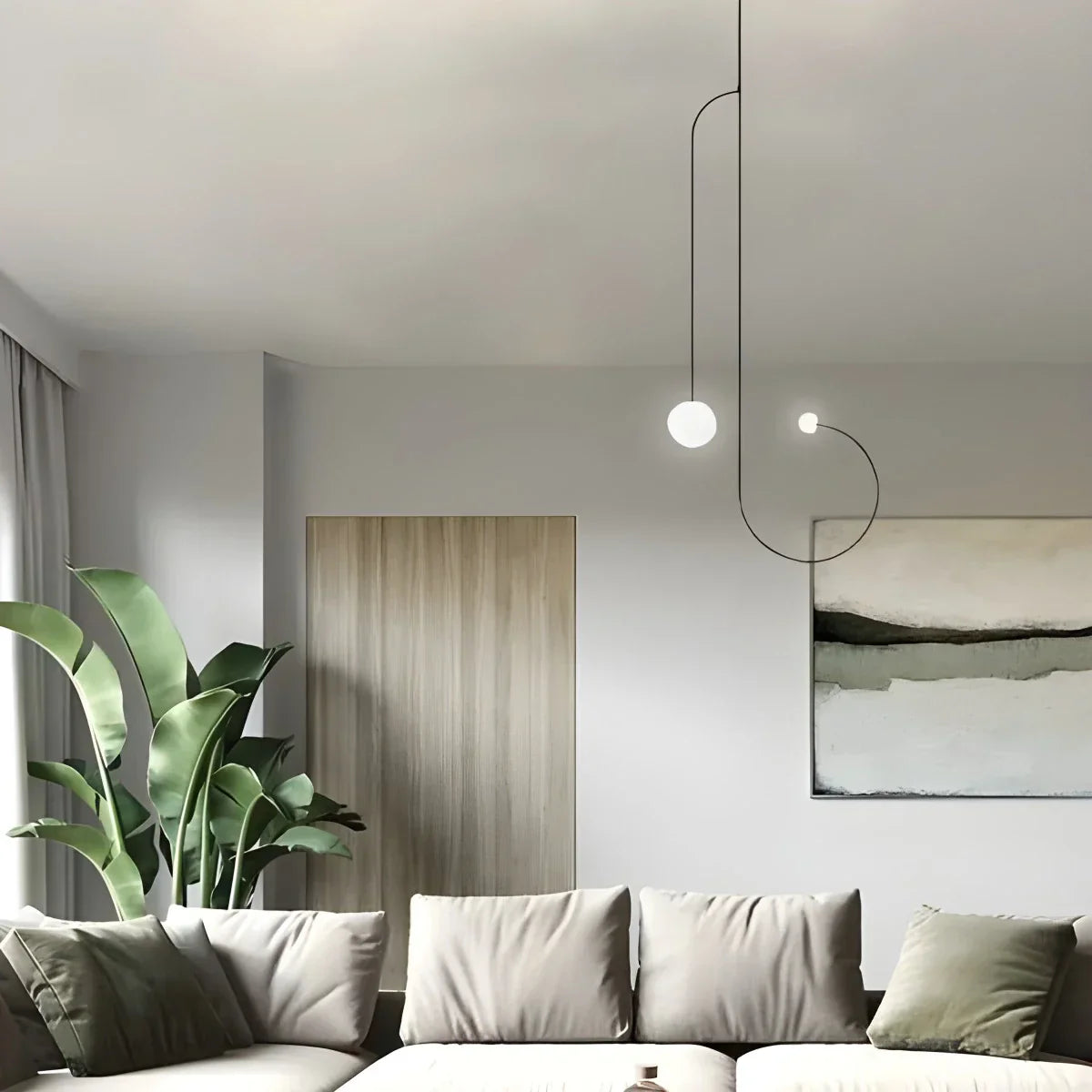 flairel Minimalist Linear Metal Chandelier