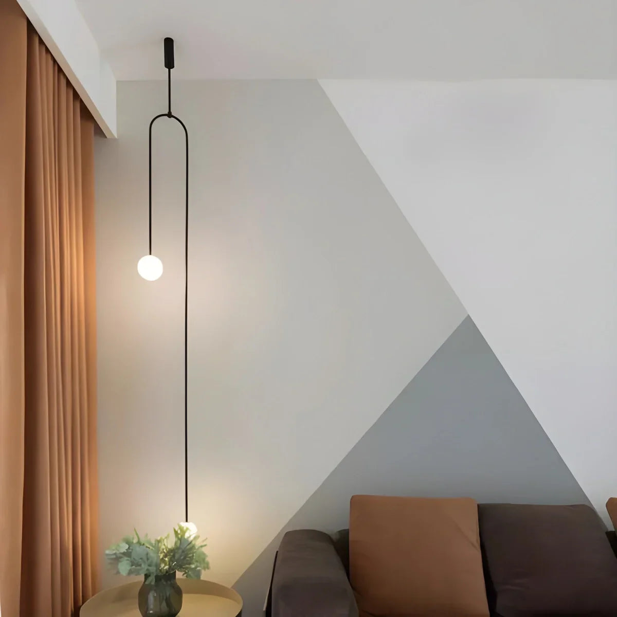 flairel Minimalist Linear Metal Chandelier