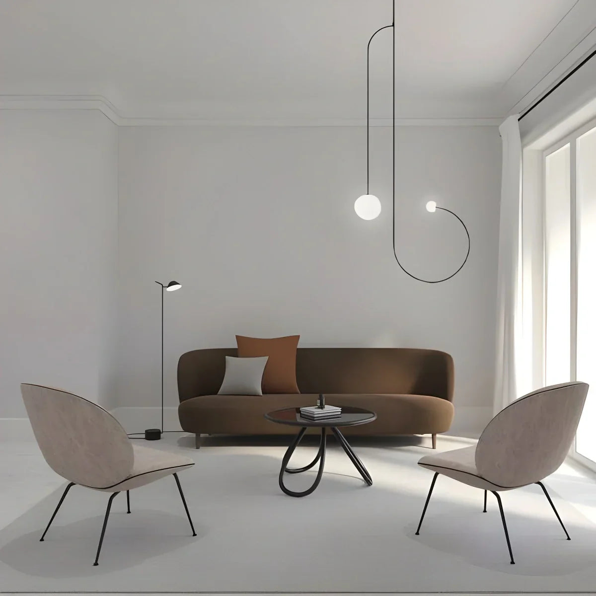 flairel Minimalist Linear Metal Chandelier