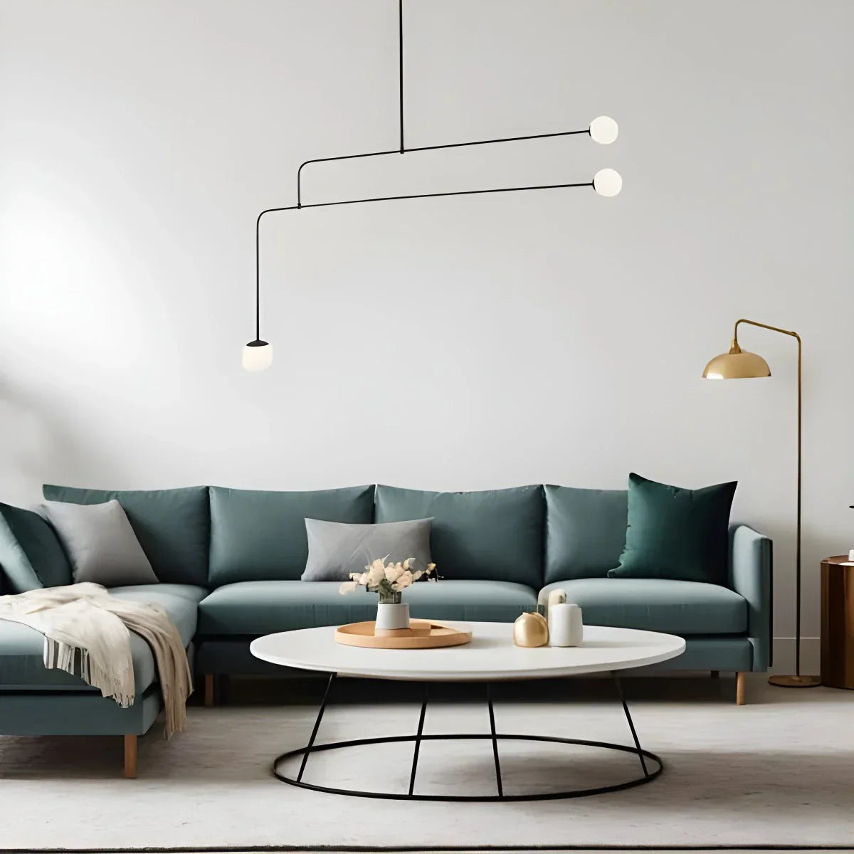 flairel Minimalist Linear Metal Chandelier