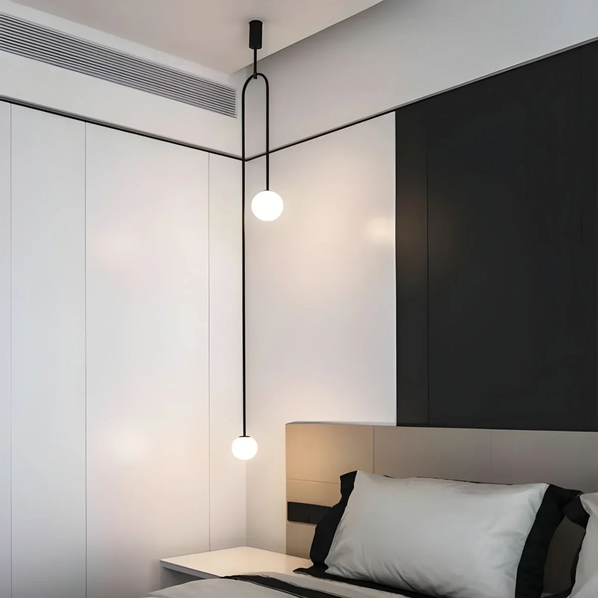 flairel Minimalist Linear Metal Chandelier