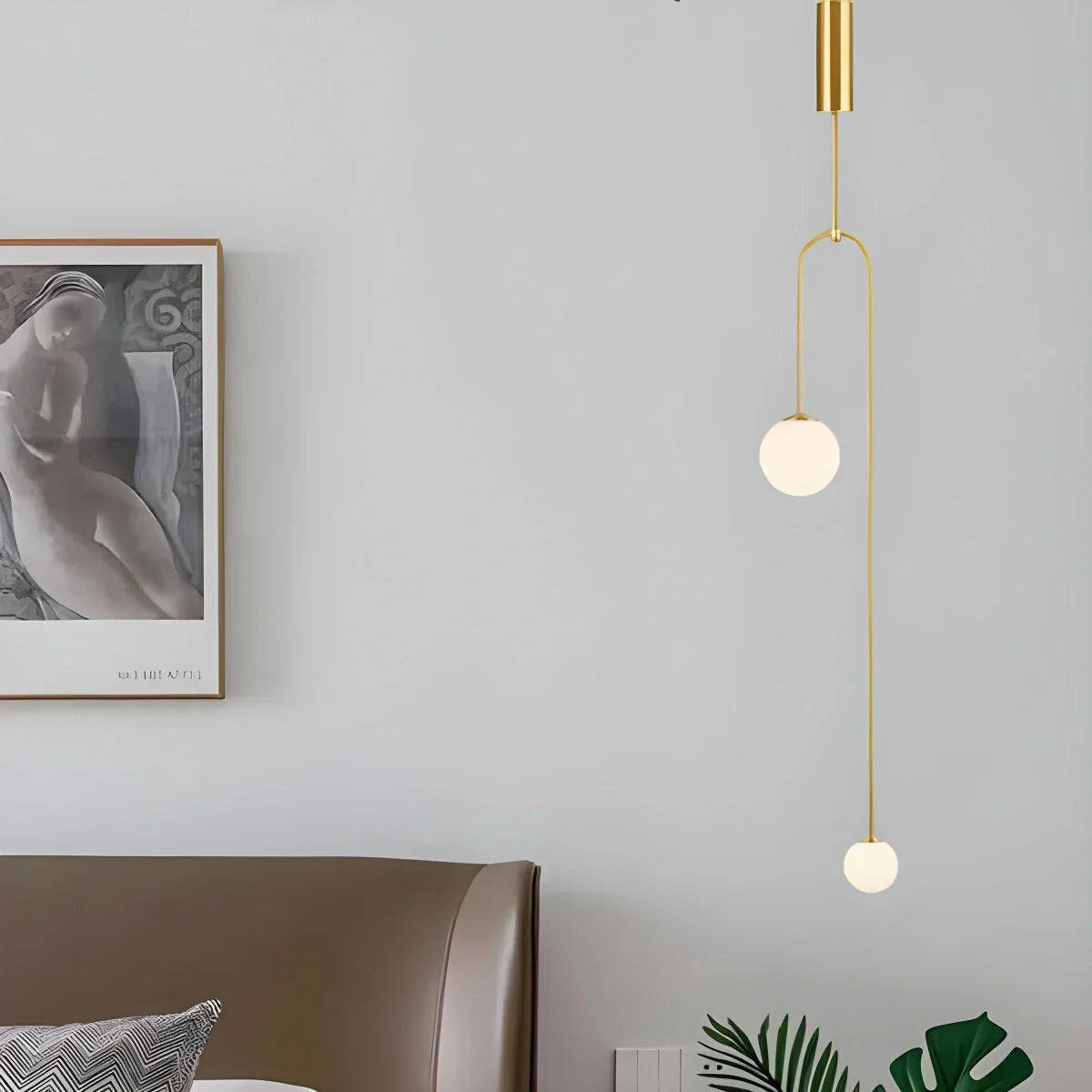 flairel Minimalist Linear Metal Chandelier
