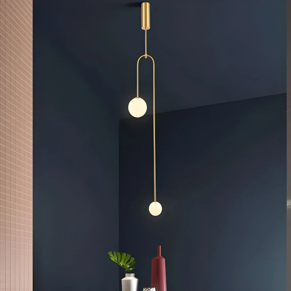 flairel Minimalist Linear Metal Chandelier