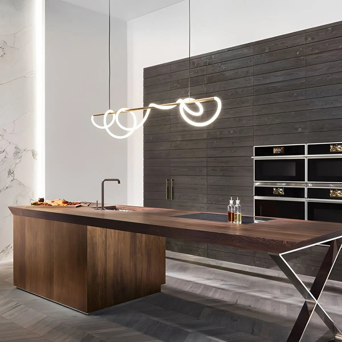 flairel Modern Long Hose Led Pendant Light for Dining Room
