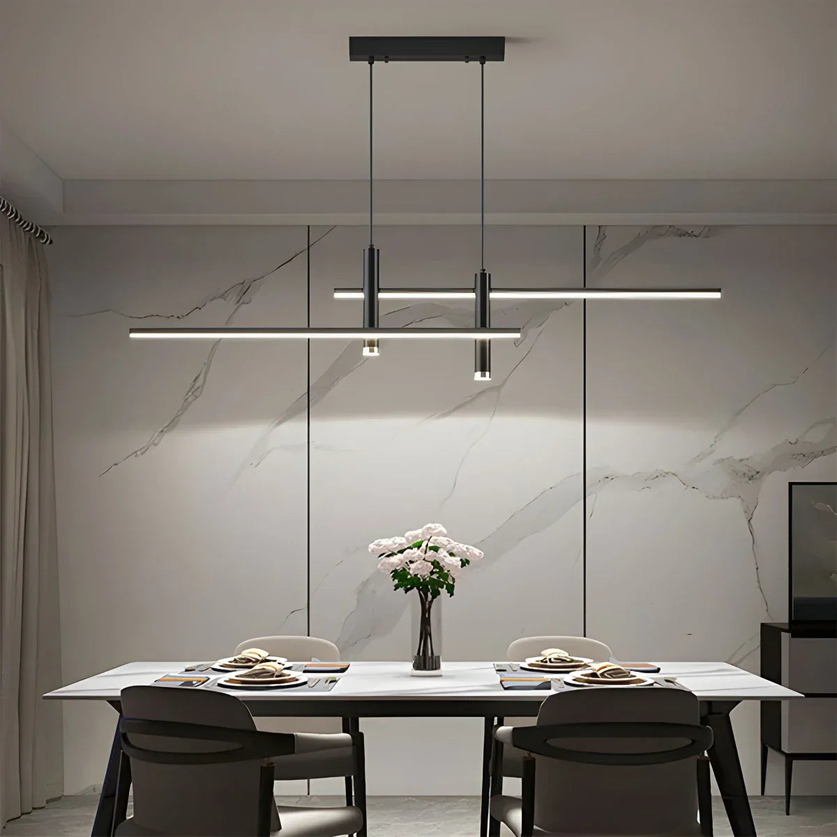 flairel Modern Minimalist Linear LED Pendant Light