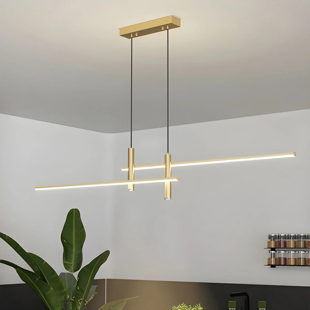 flairel Modern Minimalist Linear LED Pendant Light