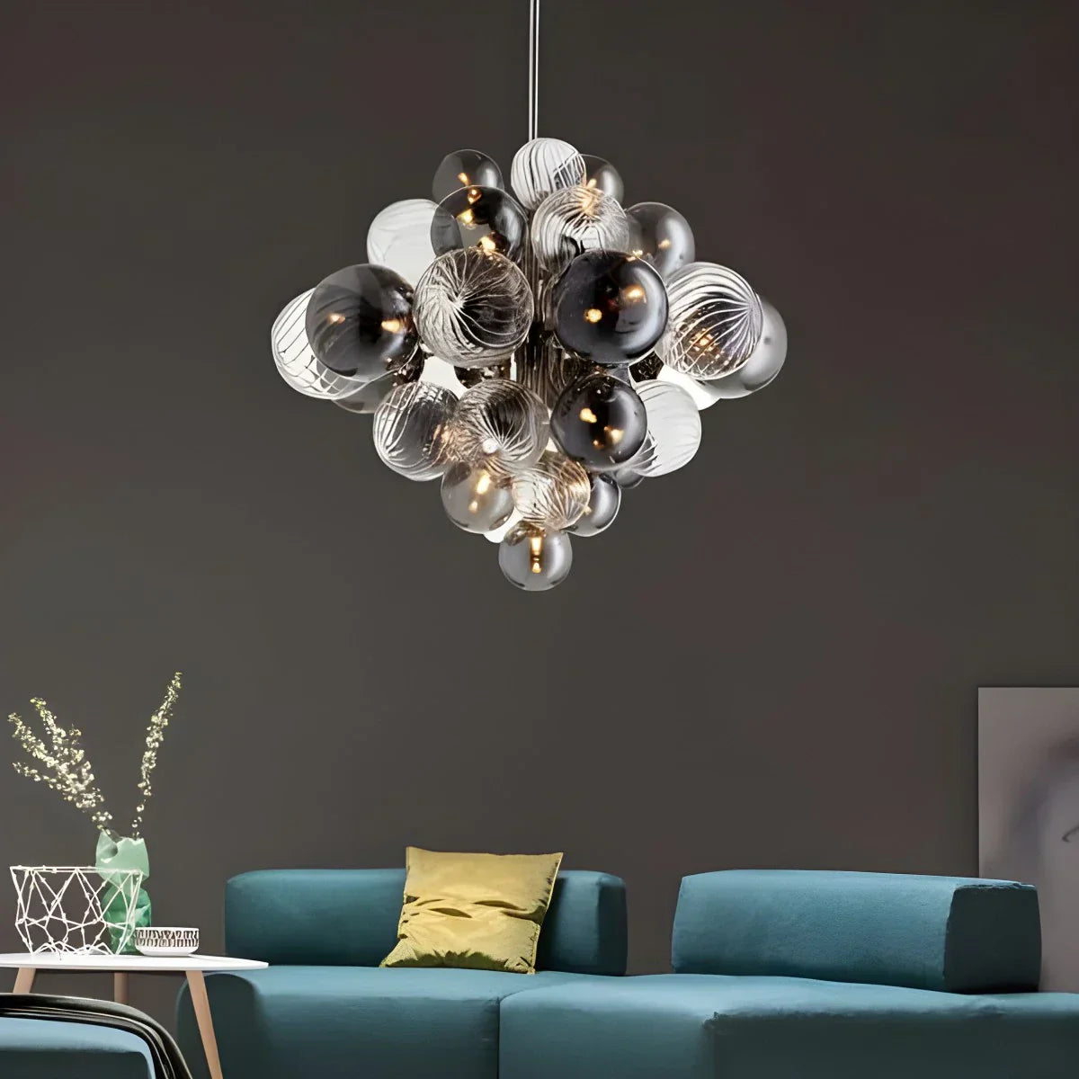flairel Nordic Glass Bubble Chandelier