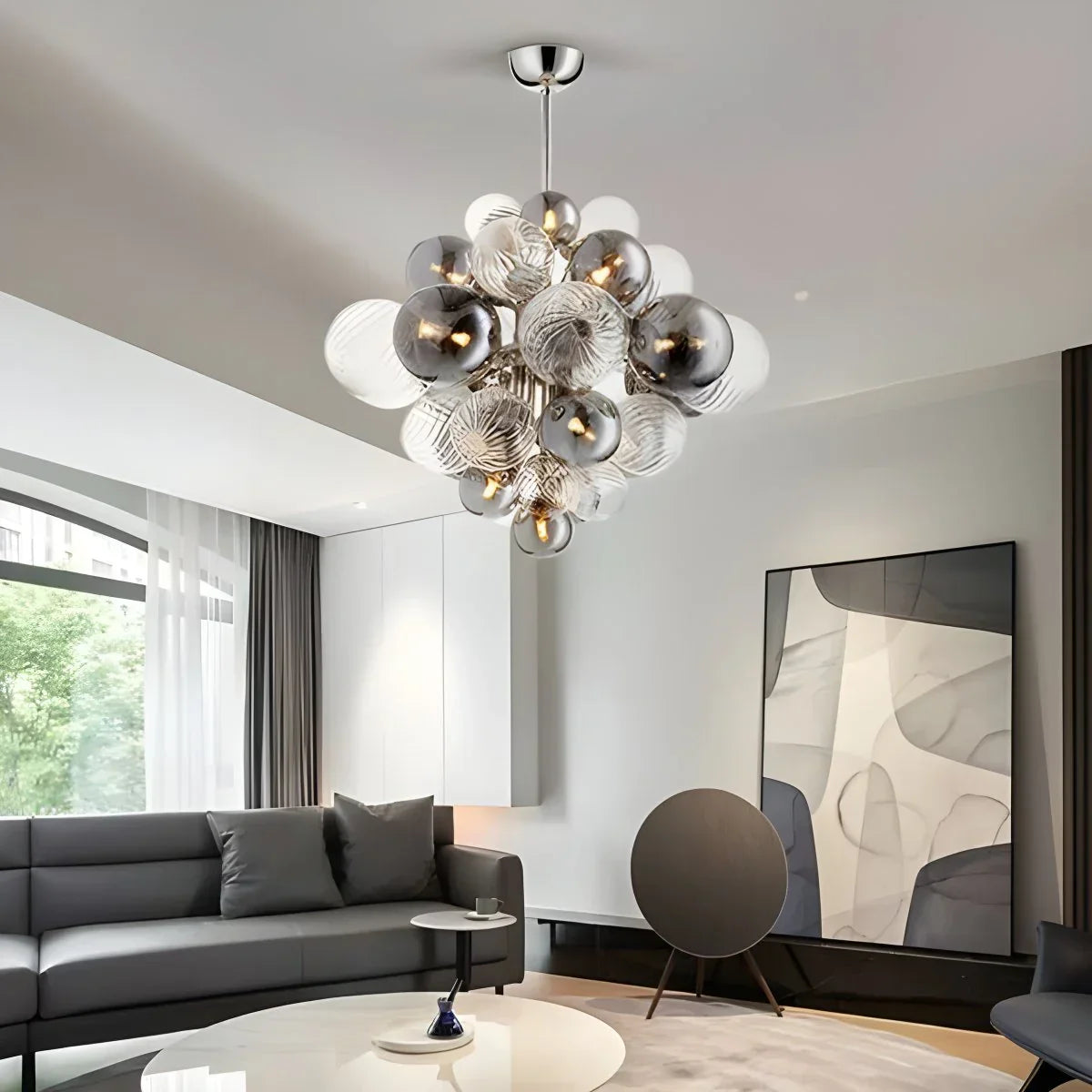 flairel Nordic Glass Bubble Chandelier