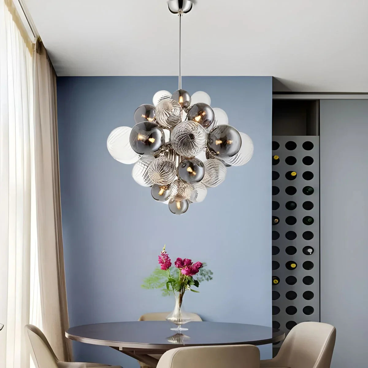 flairel Nordic Glass Bubble Chandelier