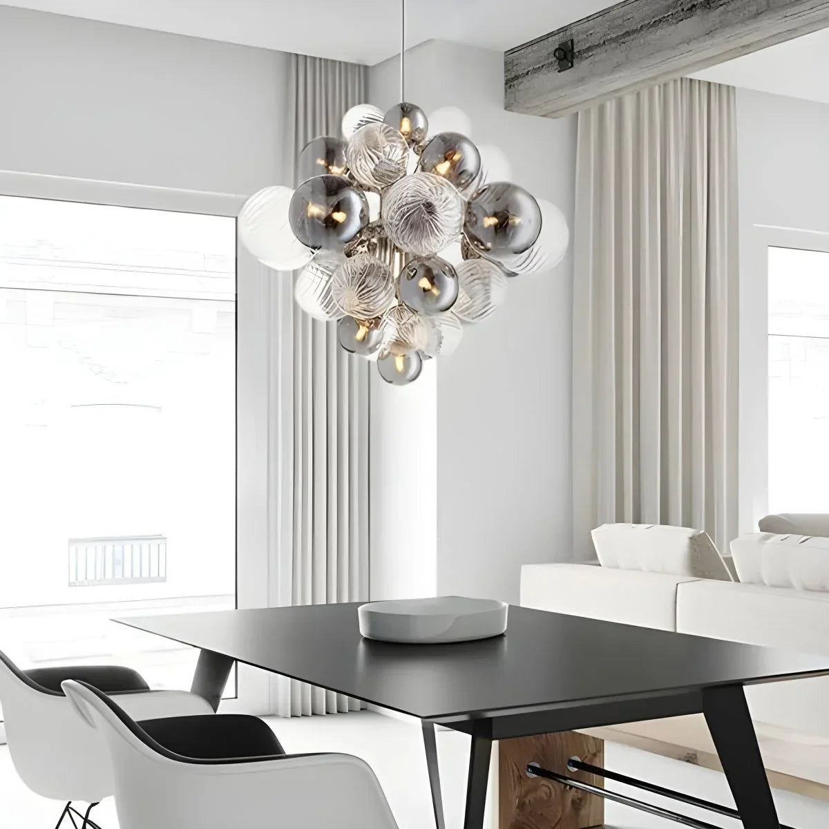 flairel Nordic Glass Bubble Chandelier
