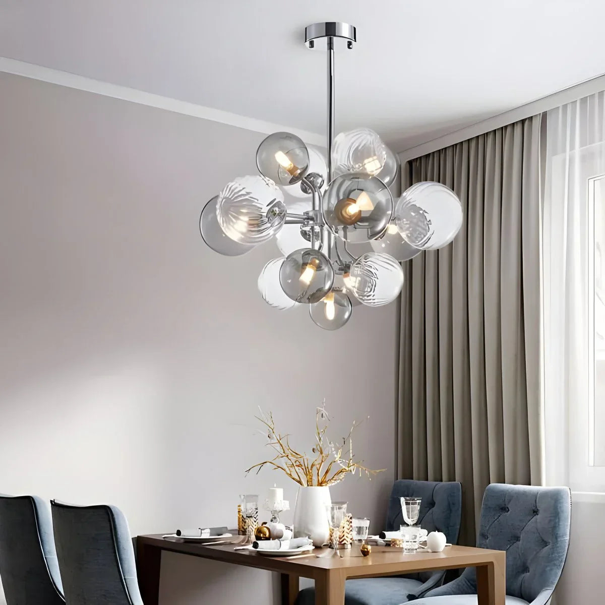 flairel Nordic Glass Bubble Chandelier