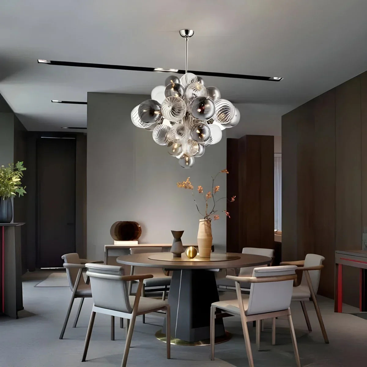 flairel Nordic Glass Bubble Chandelier