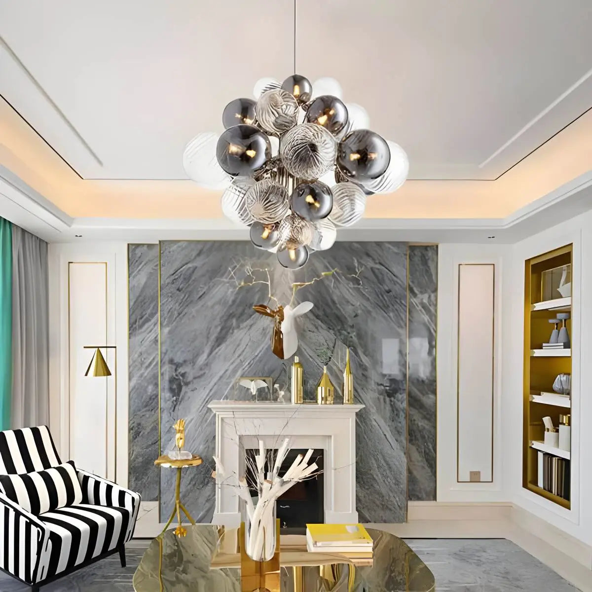 flairel Nordic Glass Bubble Chandelier