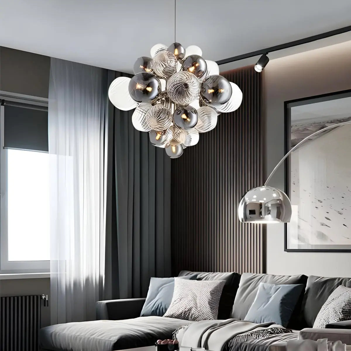 flairel Nordic Glass Bubble Chandelier