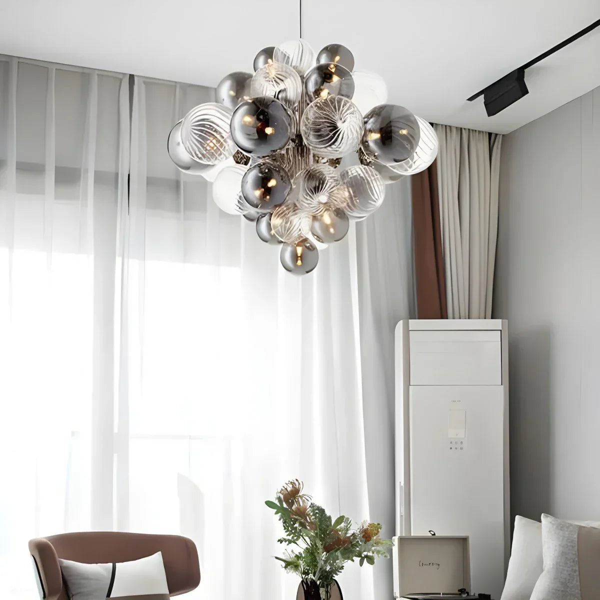 flairel Nordic Glass Bubble Chandelier