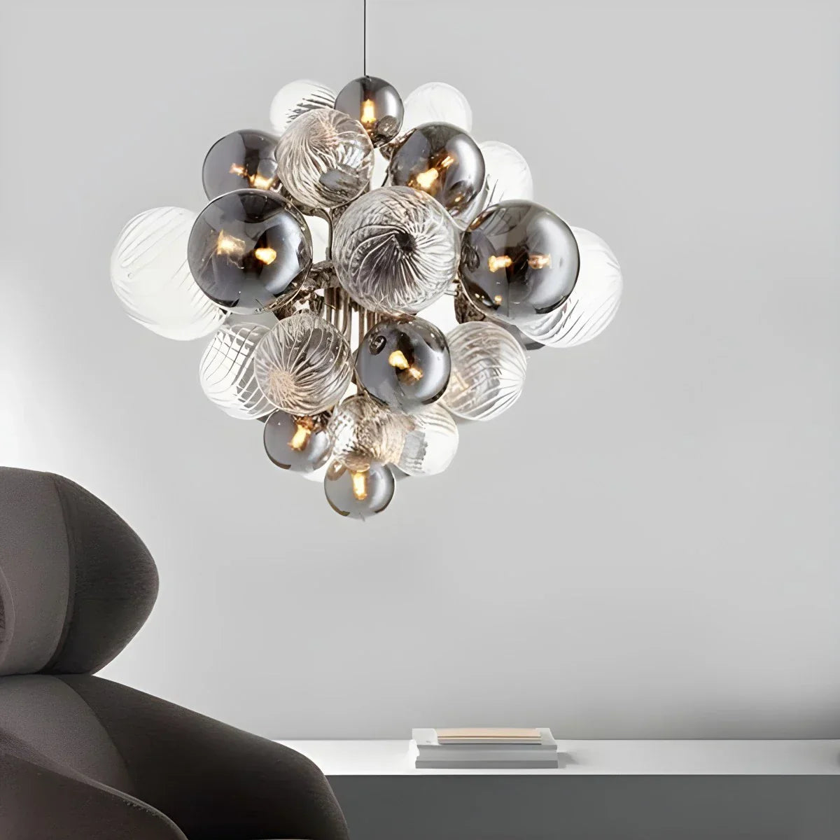 flairel Nordic Glass Bubble Chandelier