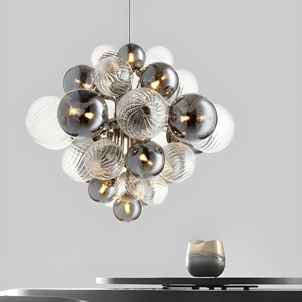 flairel Nordic Glass Bubble Chandelier