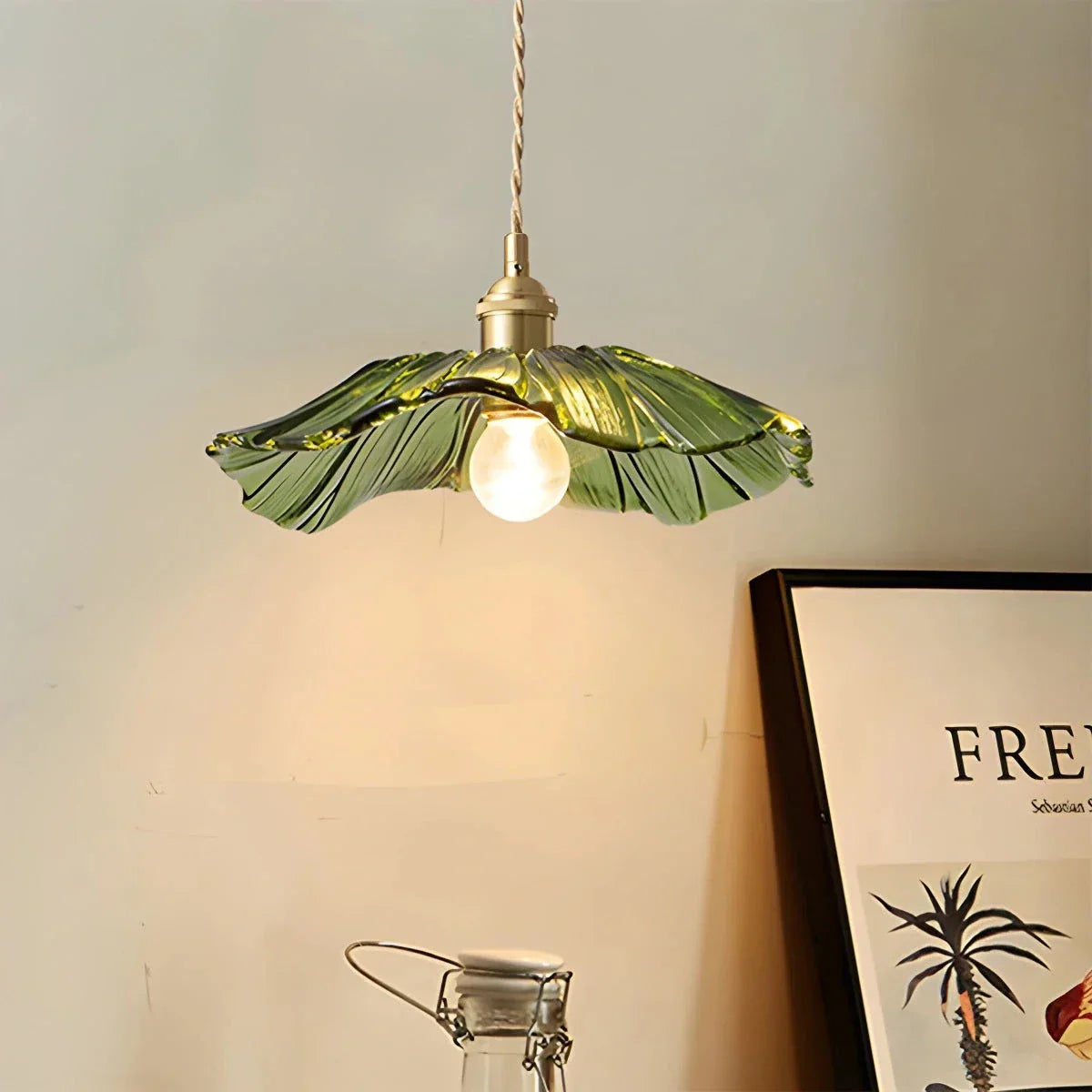 flairel Nordic Japanese Glass Chandelier for Living Room