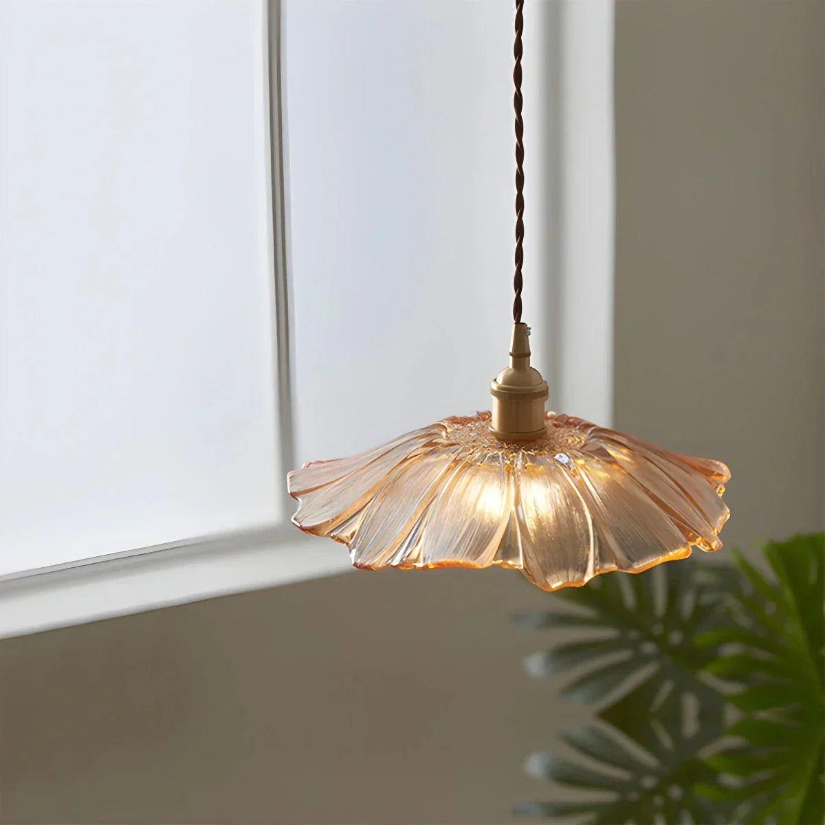 flairel Nordic Japanese Glass Chandelier for Living Room