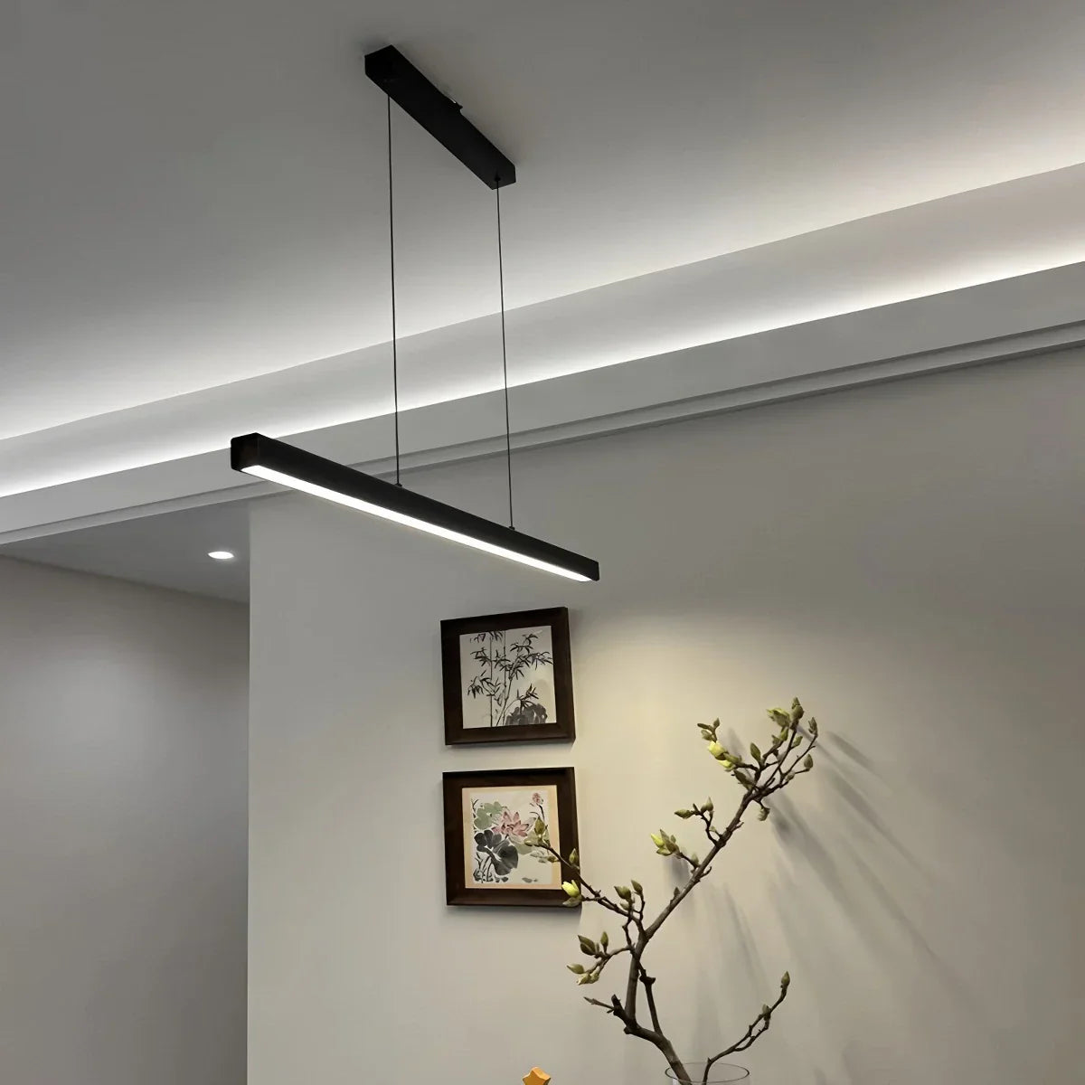 flairel Nordic LED Linear Pendant Light for Kitchen Island