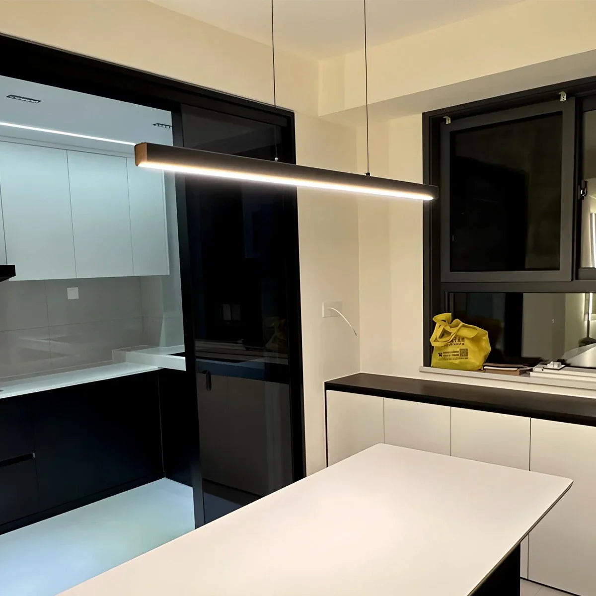 flairel Nordic LED Linear Pendant Light for Kitchen Island