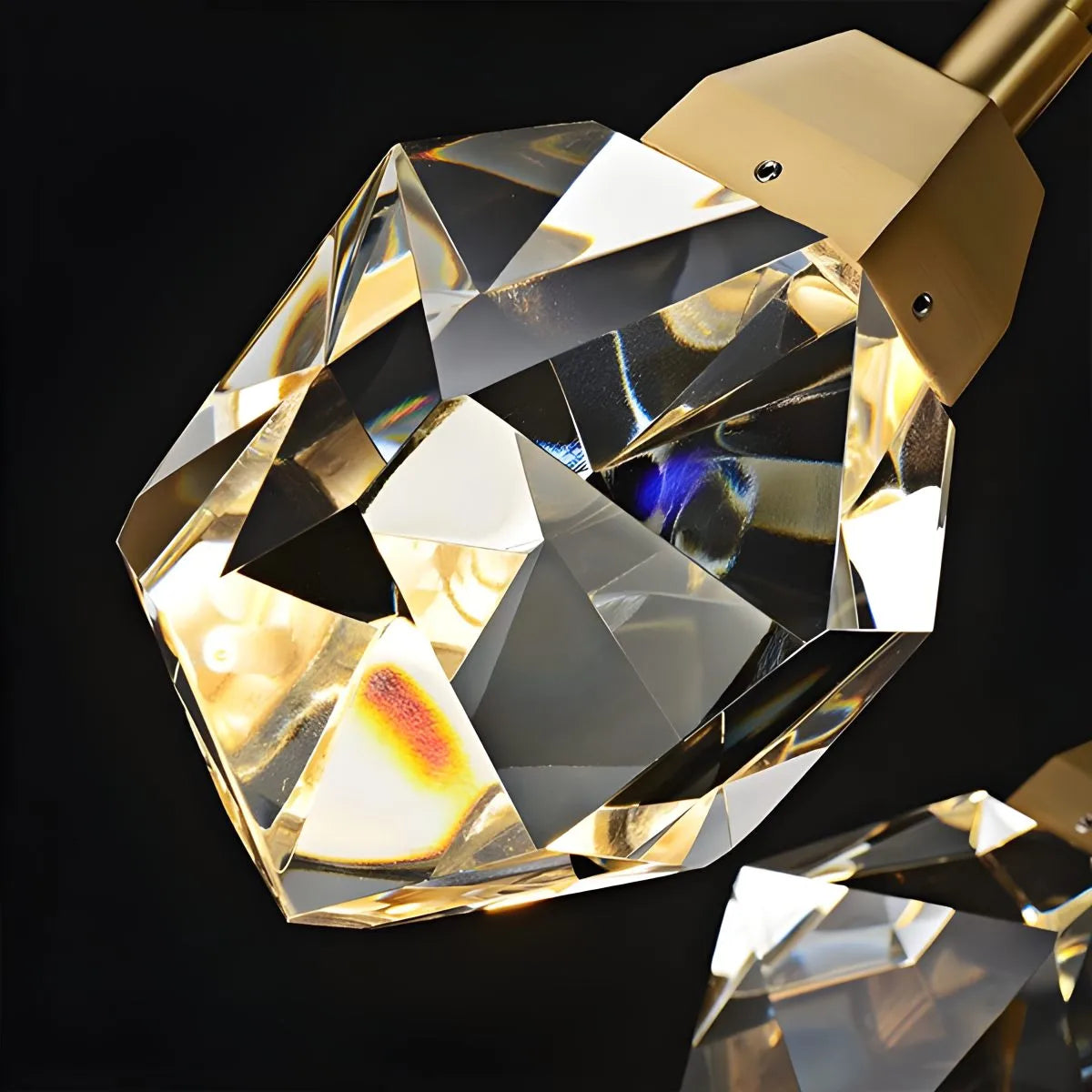 flairel Rock Crystal Rain Chandelier for Living Room