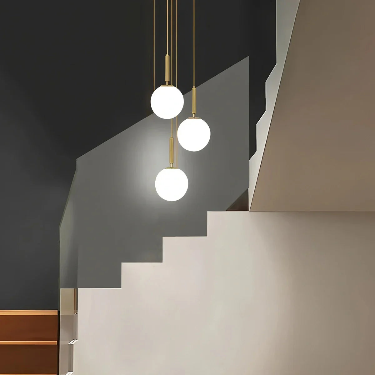 flairel Temen Globe Glass Pendant Light for Kitchen Island