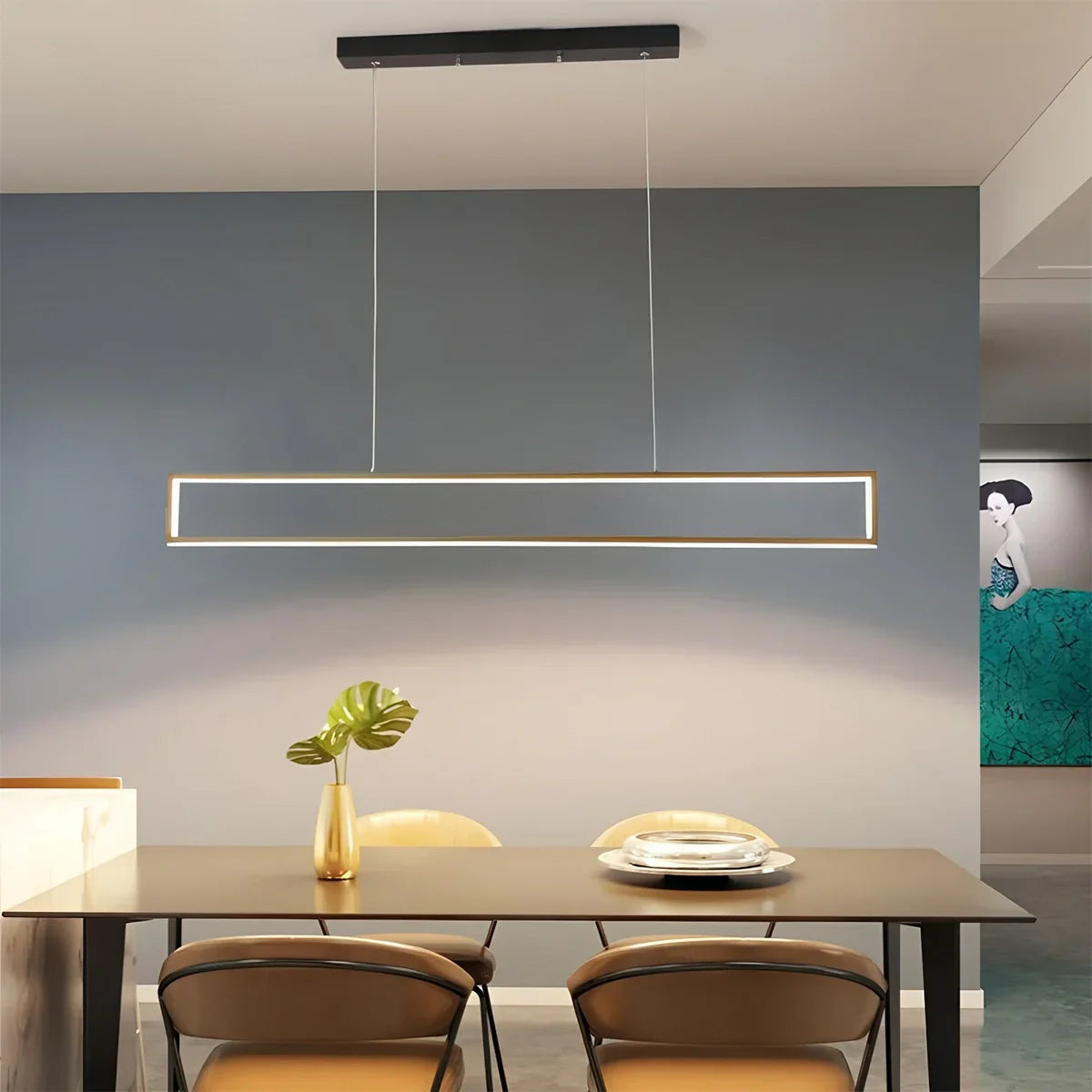 flairel Vincent Matte Black Pendant Light for Dining Area