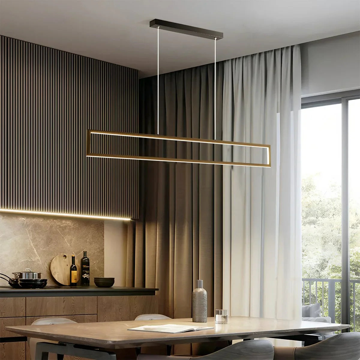flairel Vincent Matte Black Pendant Light for Dining Area