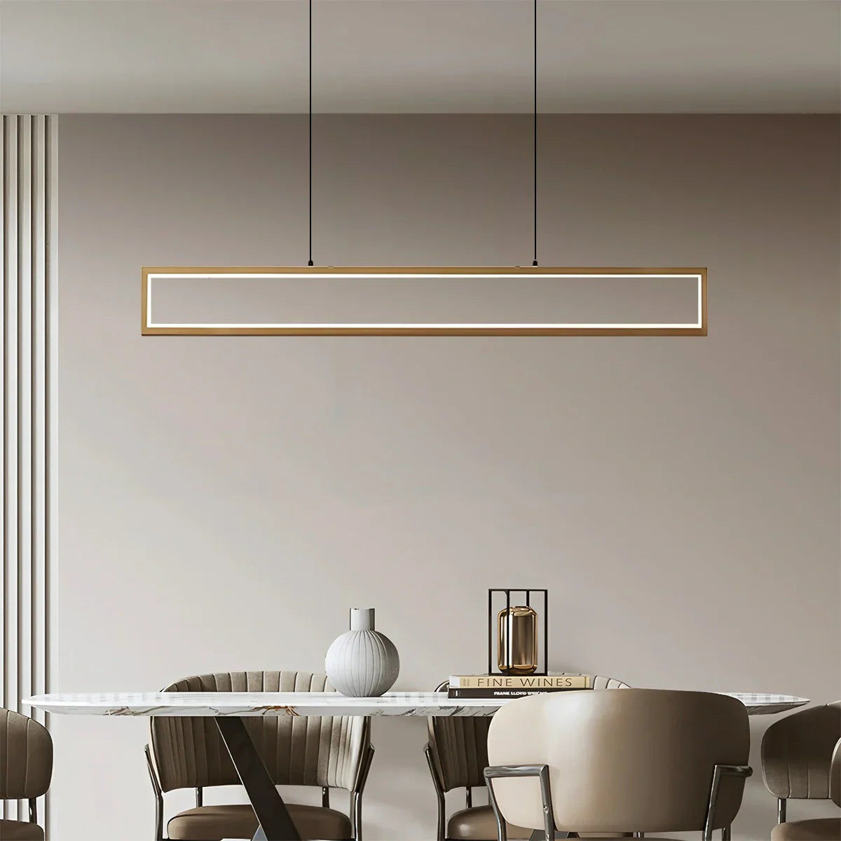 flairel Vincent Matte Black Pendant Light for Dining Area